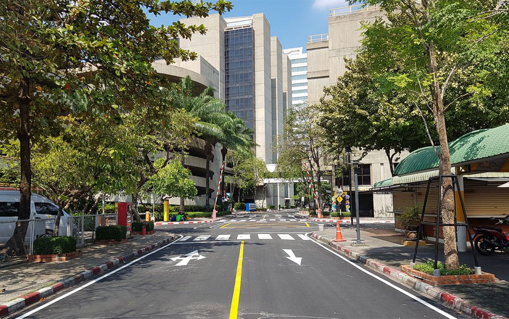 ตัวอย่างงานปูถนน