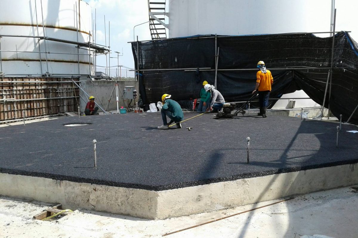 ตัวอย่างงานปูถนนยางมะตอย