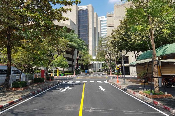 ตัวอย่างงานปูถนน